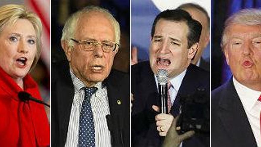 Cruz derrota a Trump y Clinton y Sanders empatan en Iowa