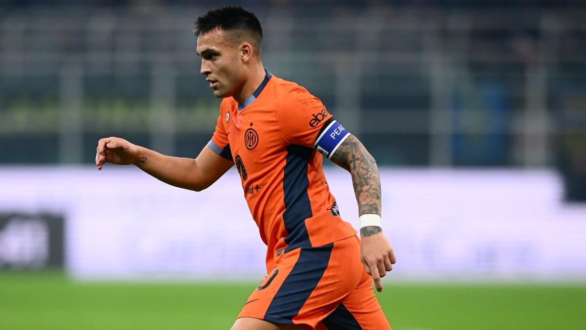 Lautaro Martínez, durante el partido de la Coppa Italia entre el Inter y el Bolonia