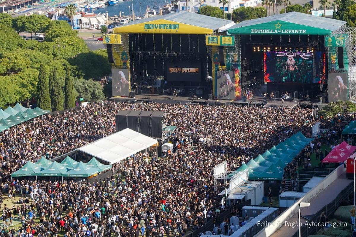 El parque de El Batel durante el Rock Imperium 2022.