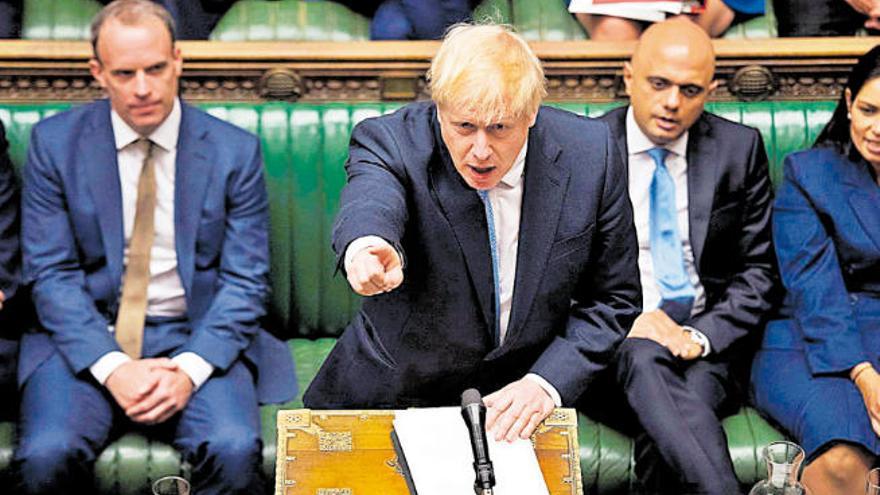 El primer ministro británico, Boris Johnson, en una comparecencia de esta semana en la Cámara de los Comunes.