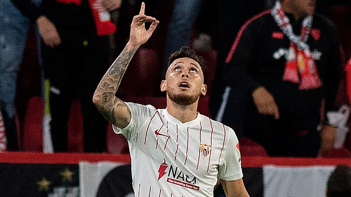 Sevilla-Lille: Ocampos abrió el marcador en el Sánchez Pizjuán ante el equipo francés