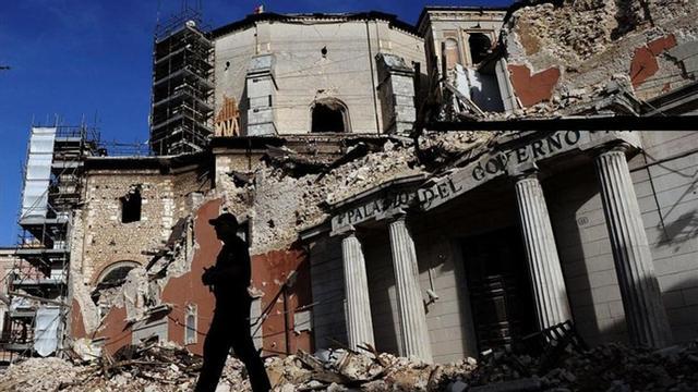 El centro histórico de la ciudad italiana de L'Aquila, tras la gran sacudida del año 2009.