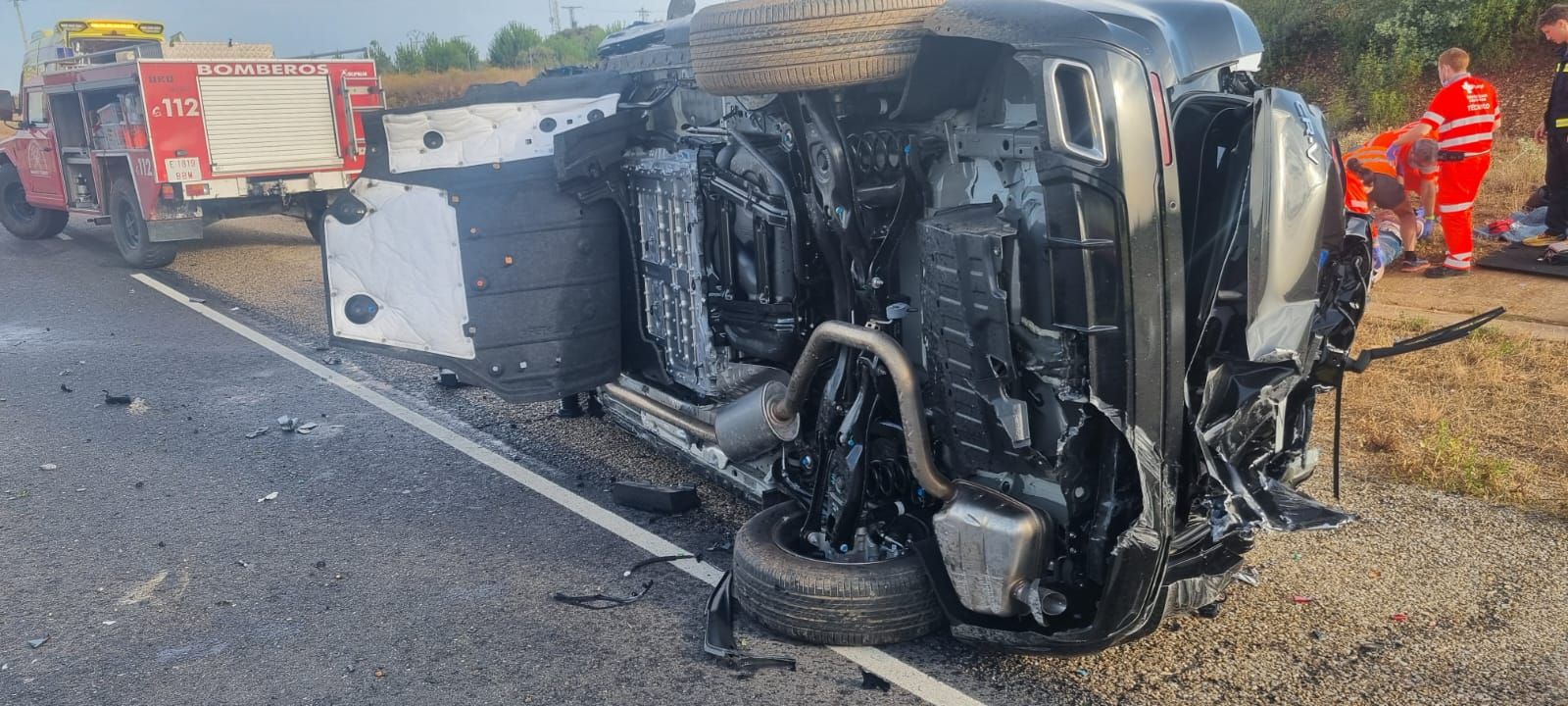 Dos varones heridos en un accidente en Quiruela de Vidriales