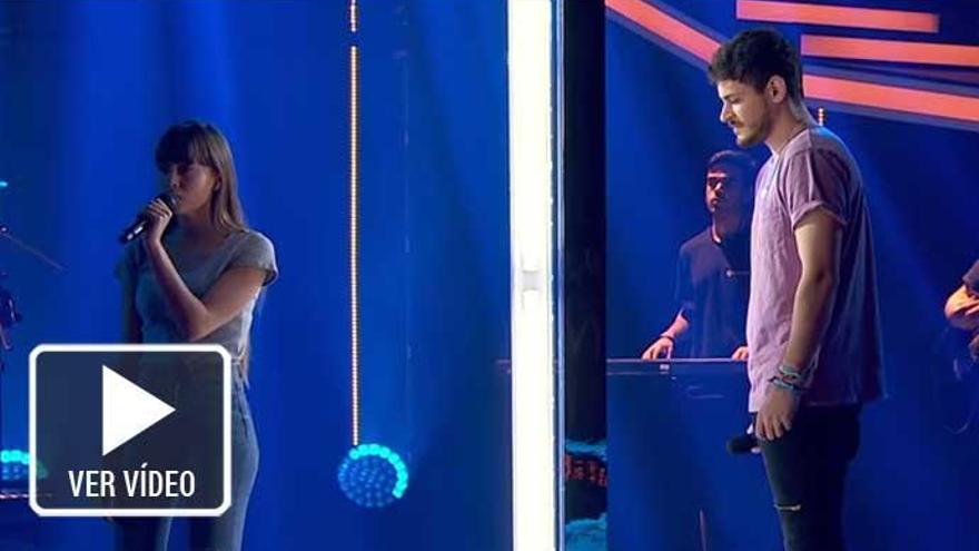 Aitana y Cepeda, durante un ensayo en &#039;OT&#039;.