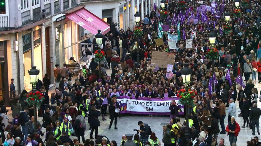 Manifestación por la igualdad el pasado 8 de marzo en la calle Larios.