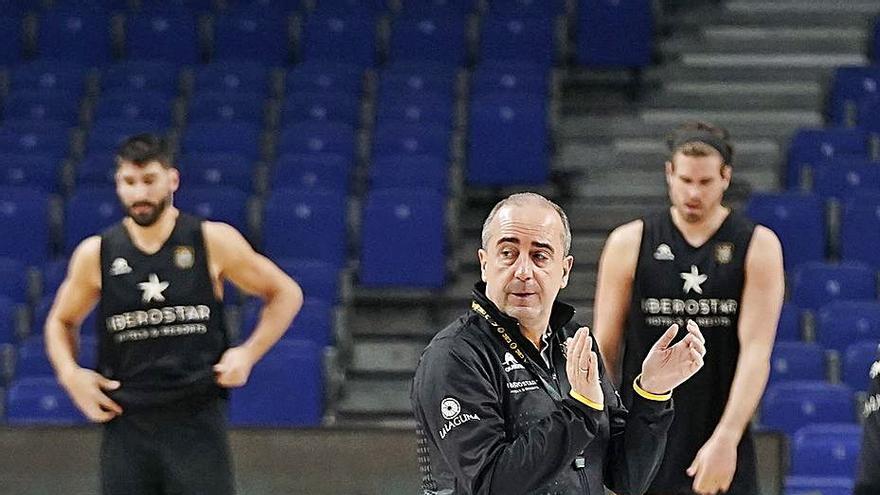 Vidorreta, durante el entreno previo a la semifinal.