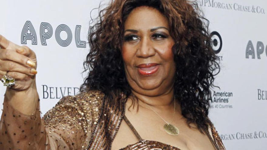 Aretha Franklin durante una gala de entrega de premios.