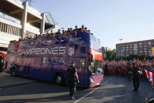 El Atlético celebra el título de Liga en Madrid