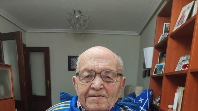 José Antonio Álvarez Cienfuegos, en la celebración de su 103.º cumpleaños.  | LNE