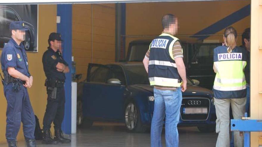 Uno de los registros de la Policía Nacional durante la operación Shovel.