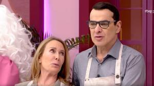 Marina Castaño y Luis Merlo en Top Chef: Dulces y famosos