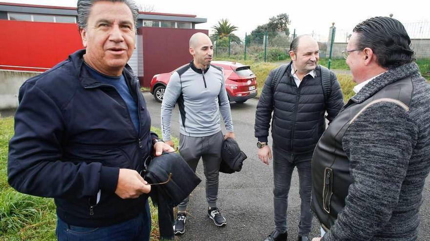 Por la izquierda, Raúl Arias, Tonatiuh Cuevas, José Ramón Cañedo y José Luis Tarmargo, en Miranda.