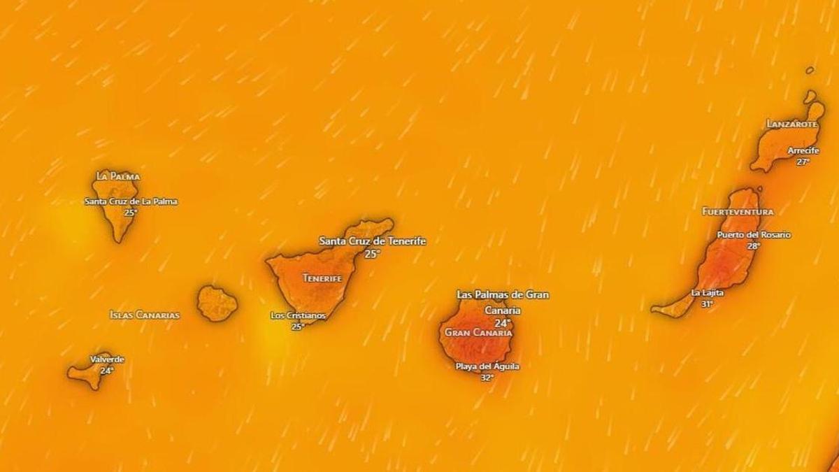 Canarias se prepara para el regreso de la calima y temperaturas de hasta 34ºC este jueves, según la Aemet