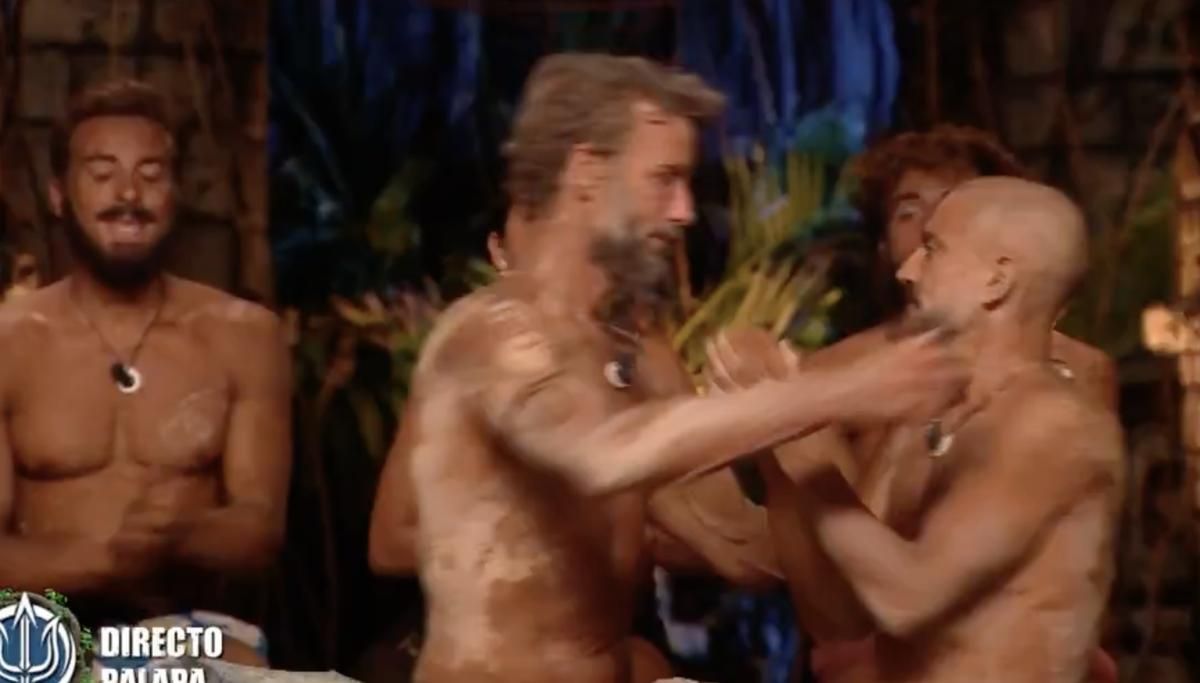 Escassi y Damián durante el veredicto del público