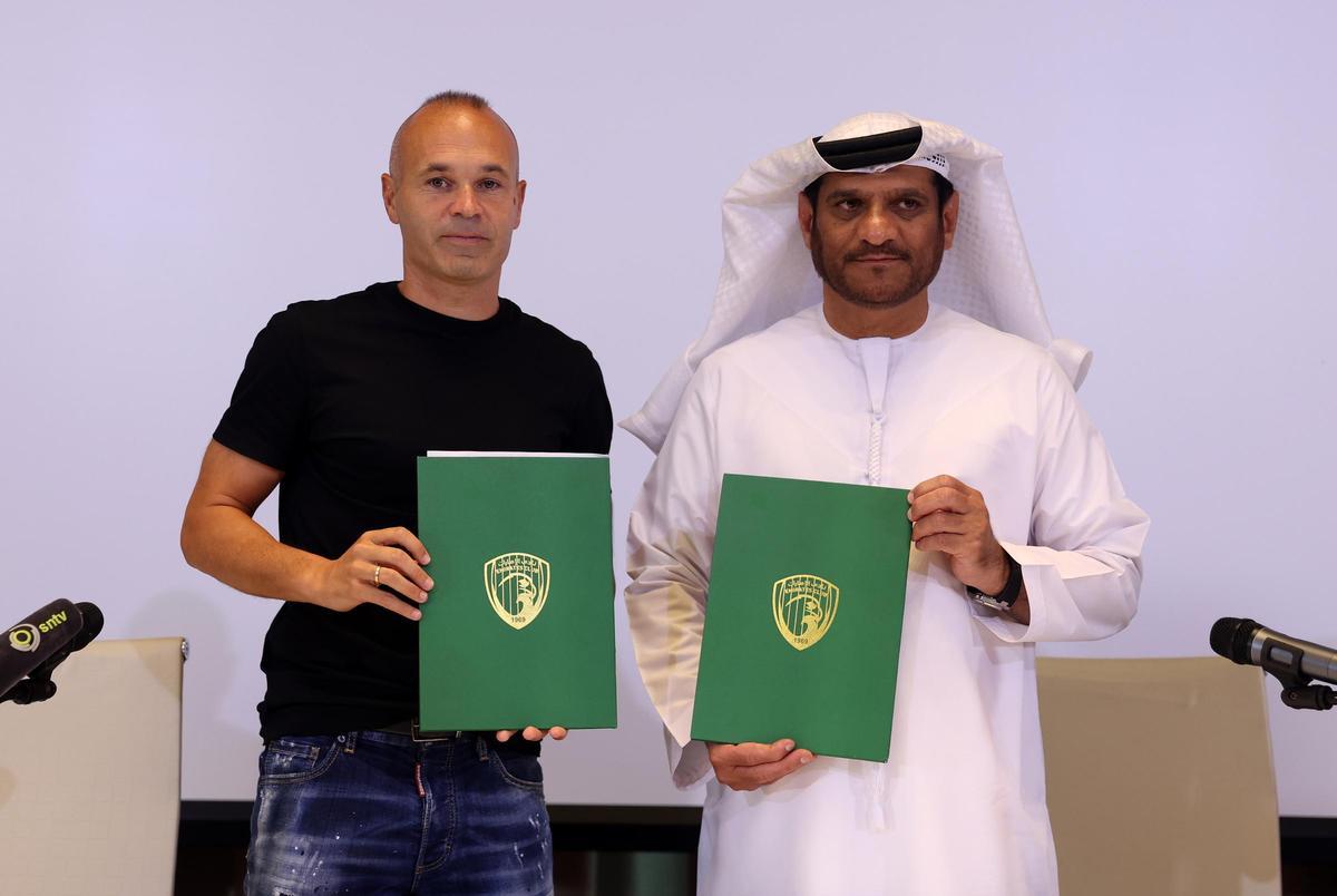 Spanish soccer player Andres Iniesta joins Emirates Club
