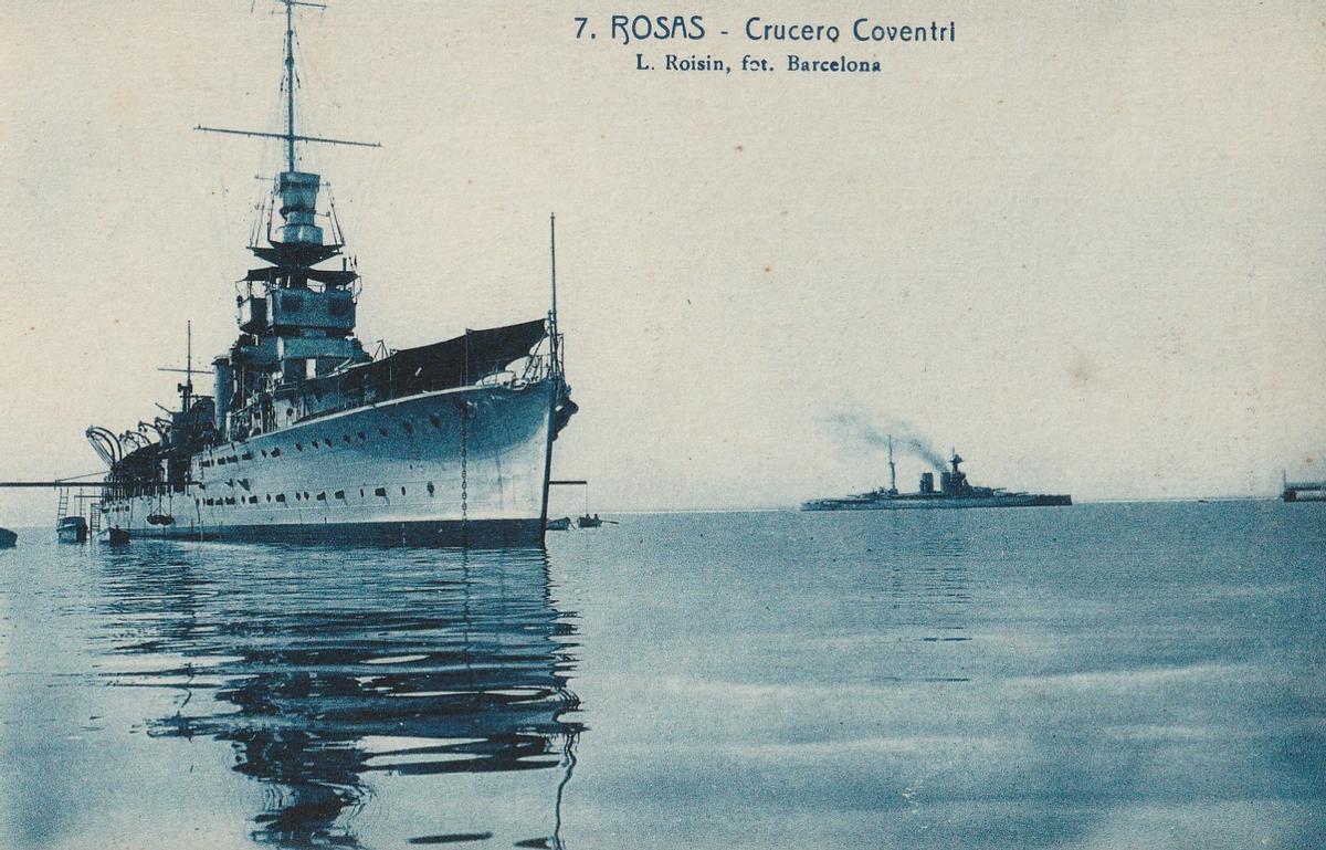 El creuer britànic Coventri en aigües rosinques