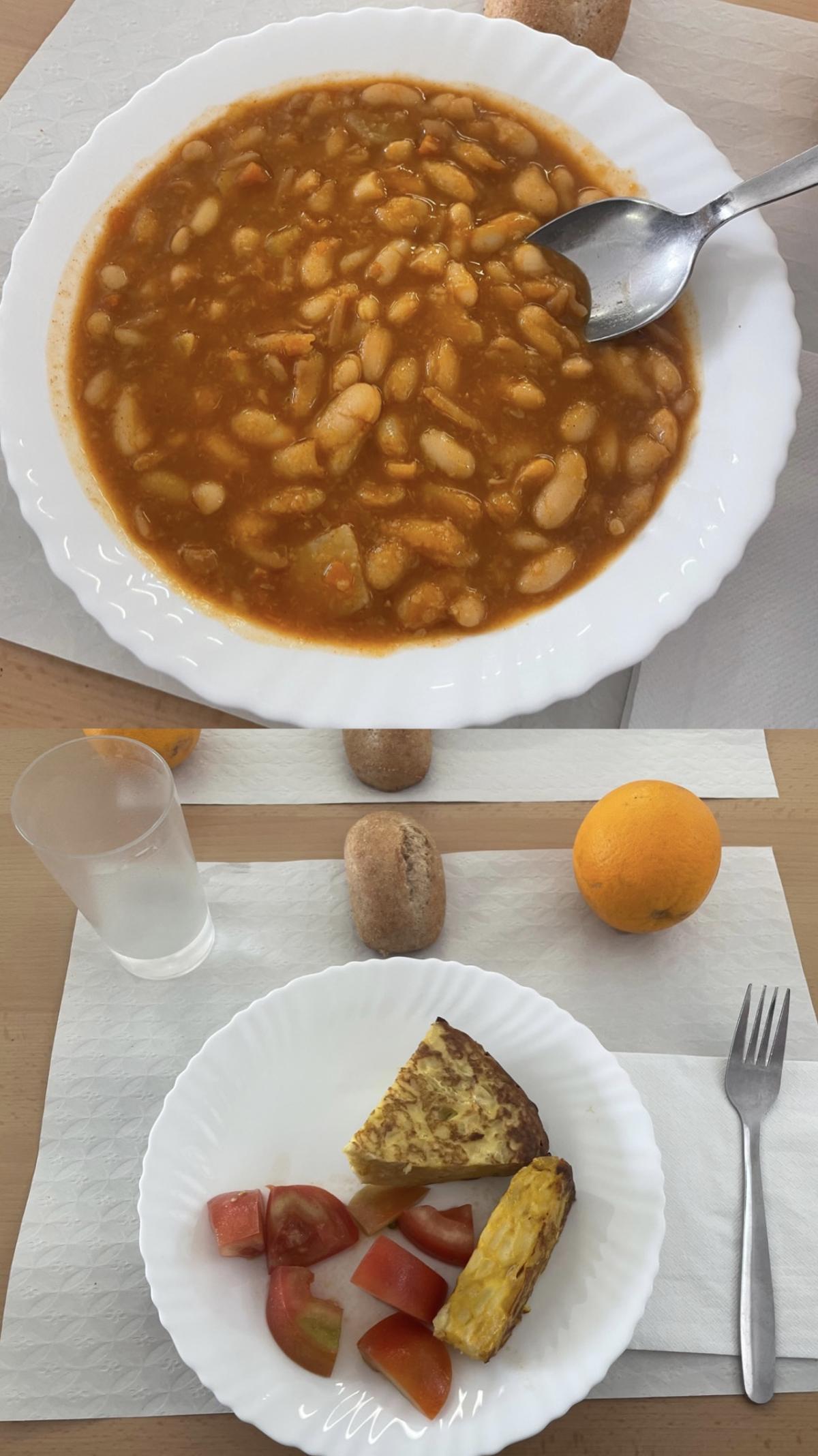 Almuerzo en el comedor escolar del C.E.I.P Paulo Freire.