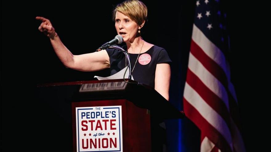 Cynthia Nixon presenta su candidatura a gobernadora de Nueva York