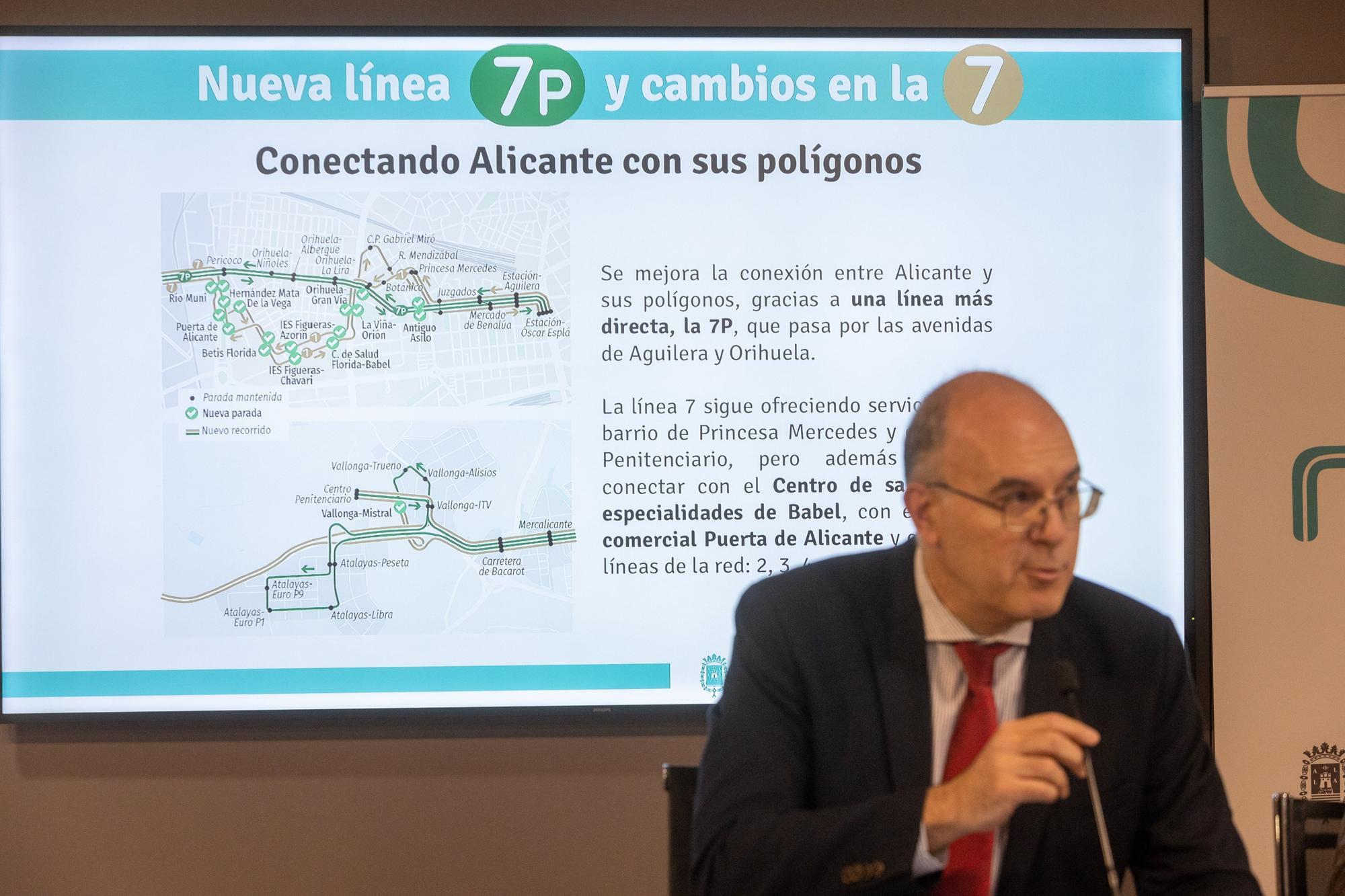 Presentación nuevas líneas de autobús en Alicante