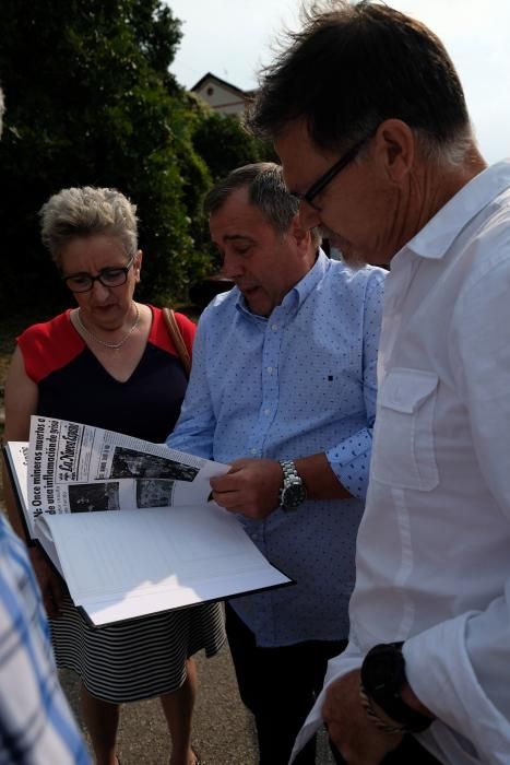 Homenaje a los mineros muertos en el accidente del pozo Santo Tomás de Turón