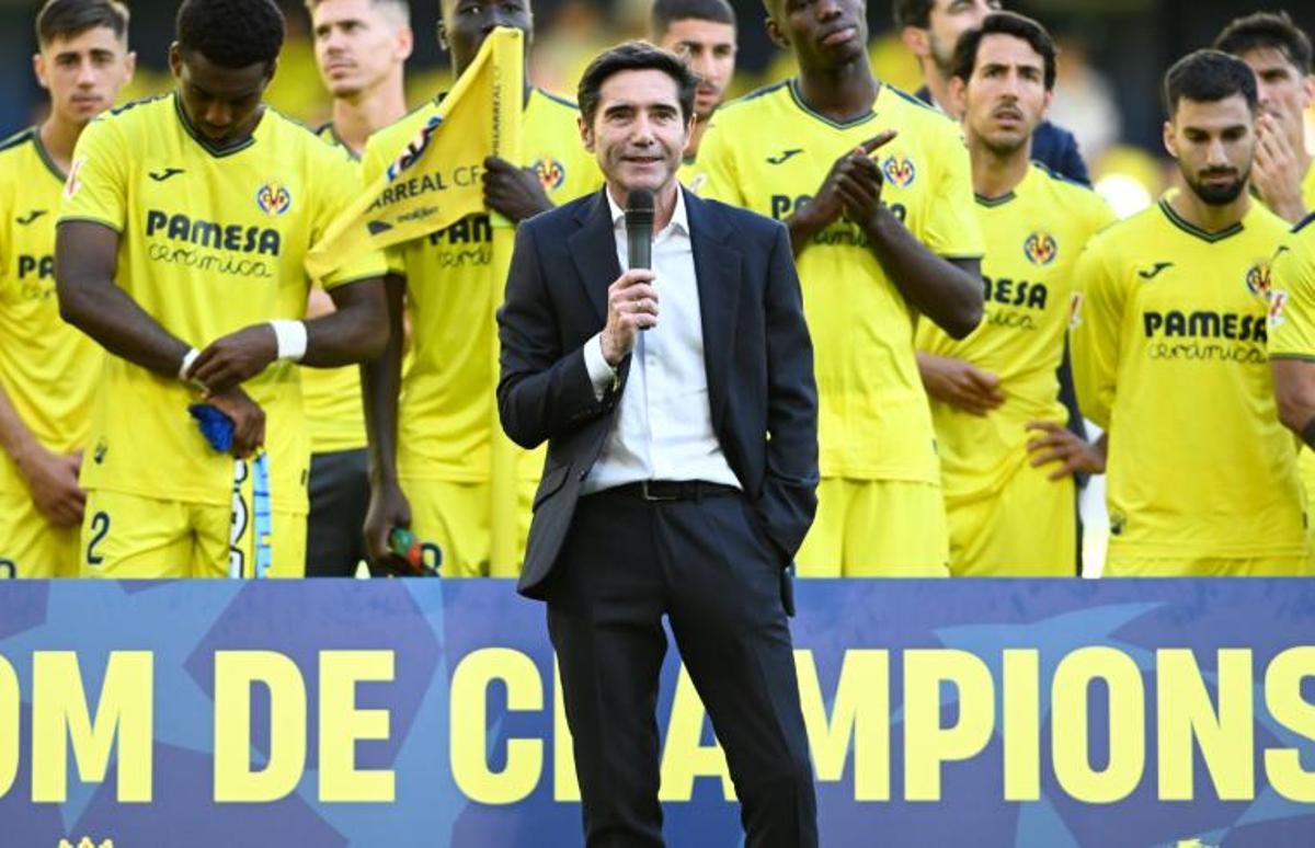 Marcelino durante el último partido en La Cerámica.