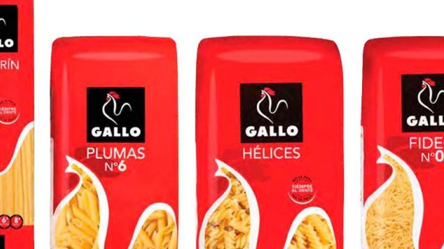 Varios productos de la gama de Pastas Gallo.