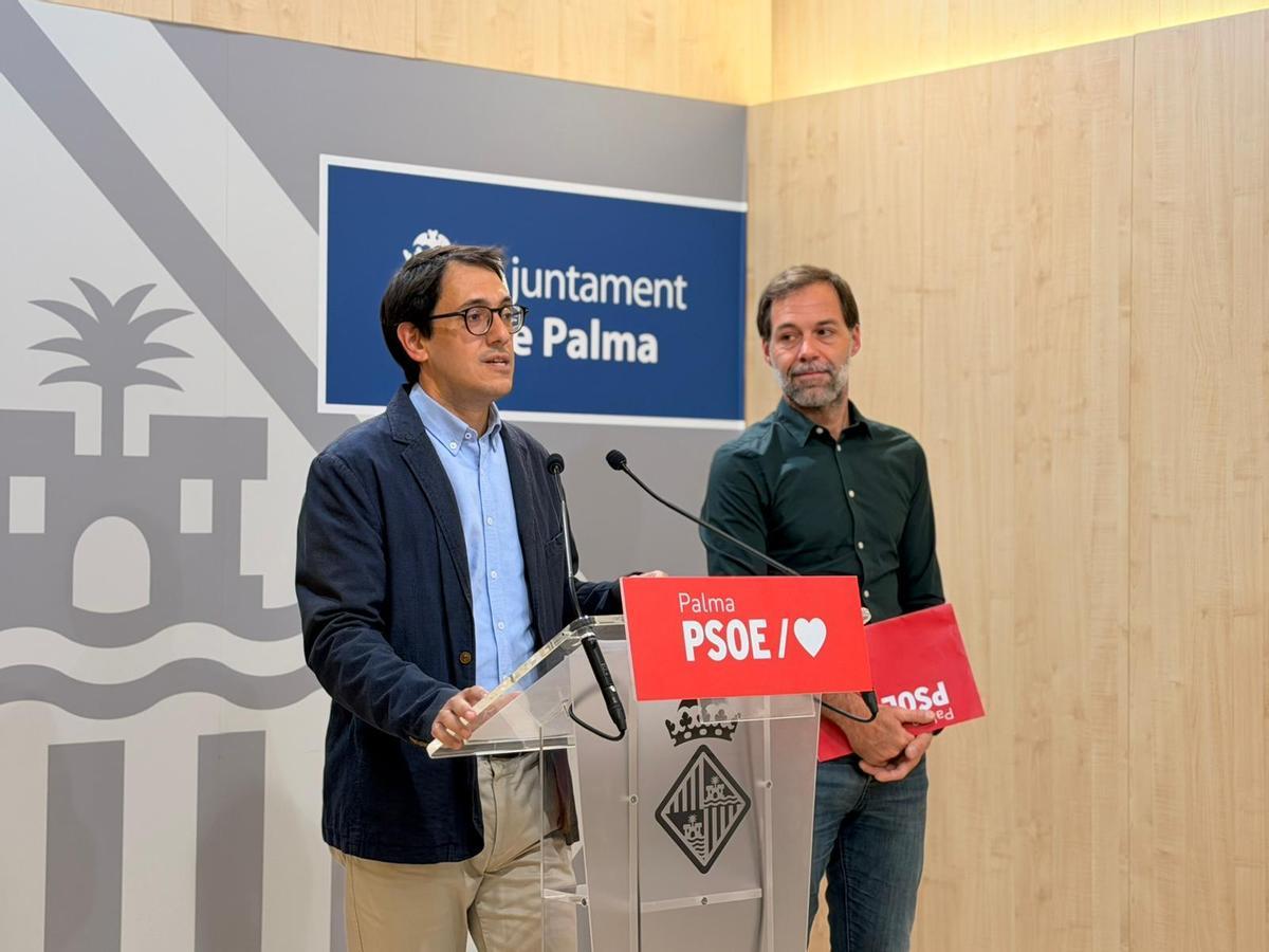 Iago Negueruela y Xisco Ducrós, este miércoles en Cort.