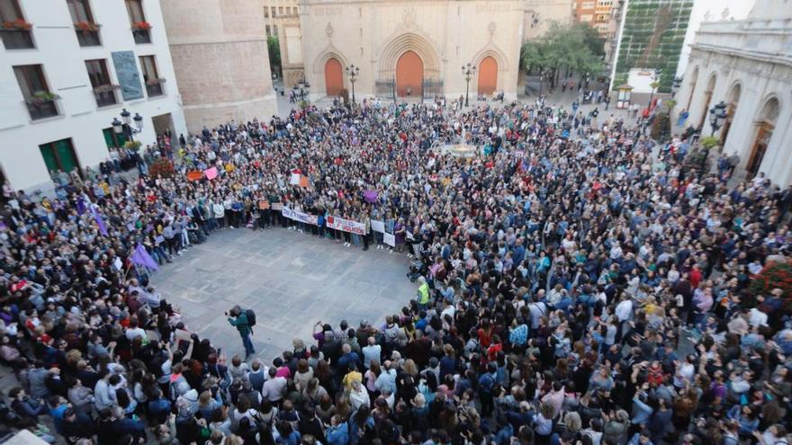 Concentración en la plaza Mayor