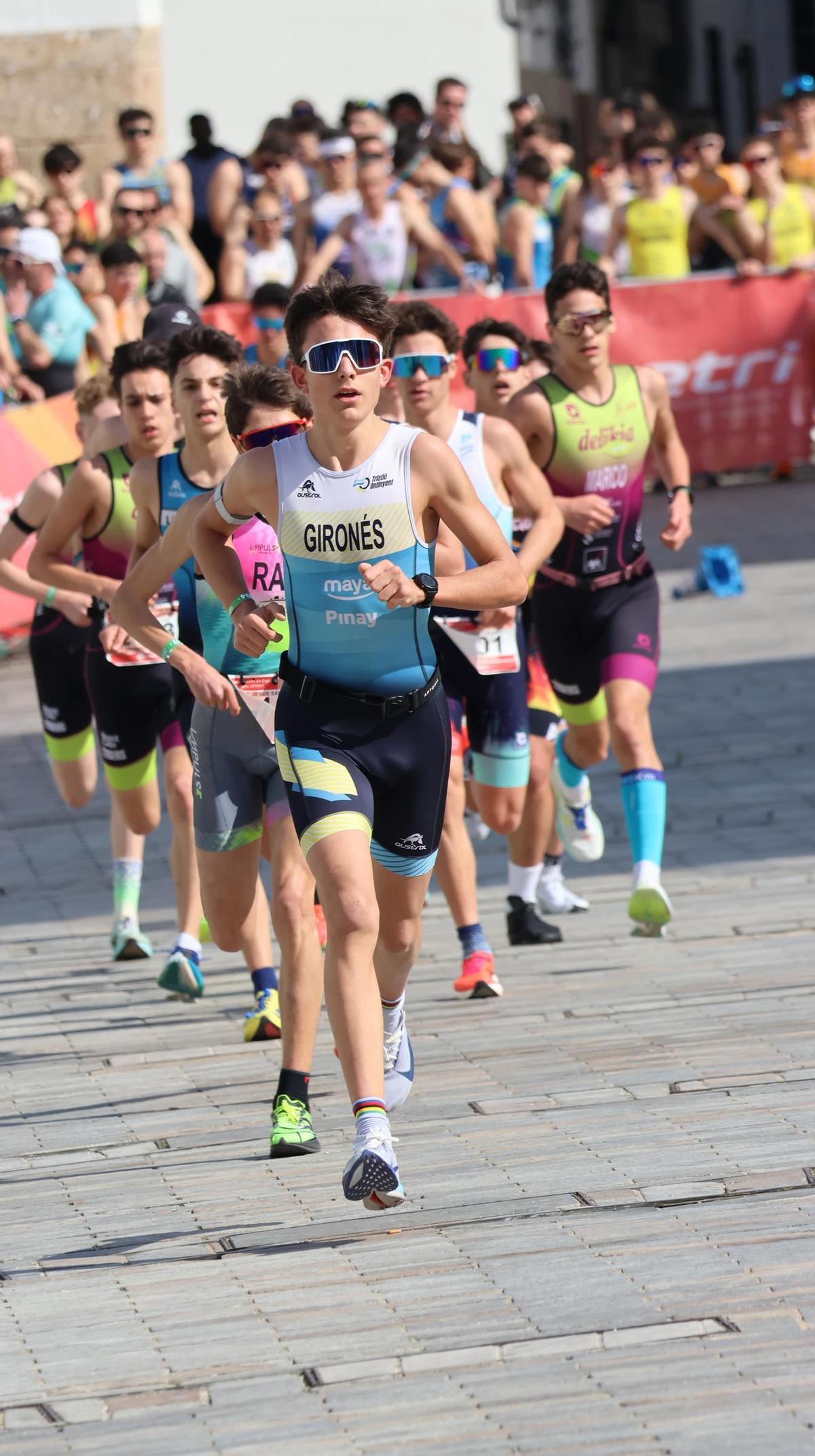 Jaume Gironés, durante el Campeonato de España de Duatlón, en Cáceres.