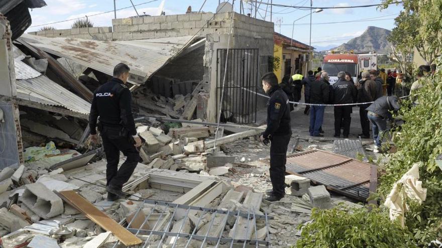 Estado en el que quedó la vivienda tras la explosión