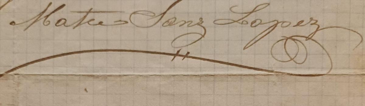 Firma de Mateo Sanz López.