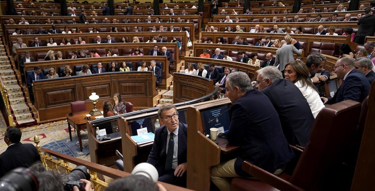 La segunda votación de la investidura de Feijóo, en imágenes