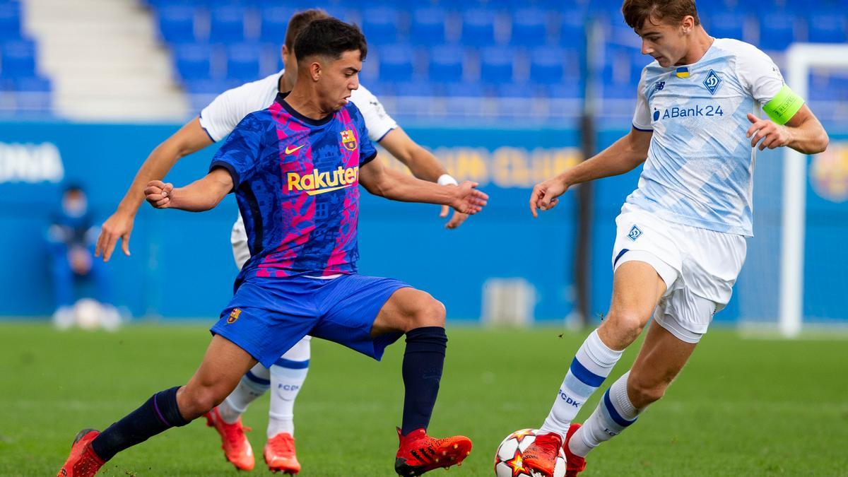 Ilias, en el partido ante el Dinamo en Barcelona