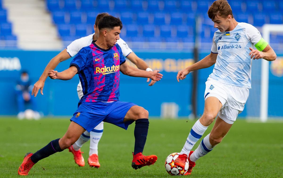 Ilias, en el partido ante el Dinamo en Barcelona