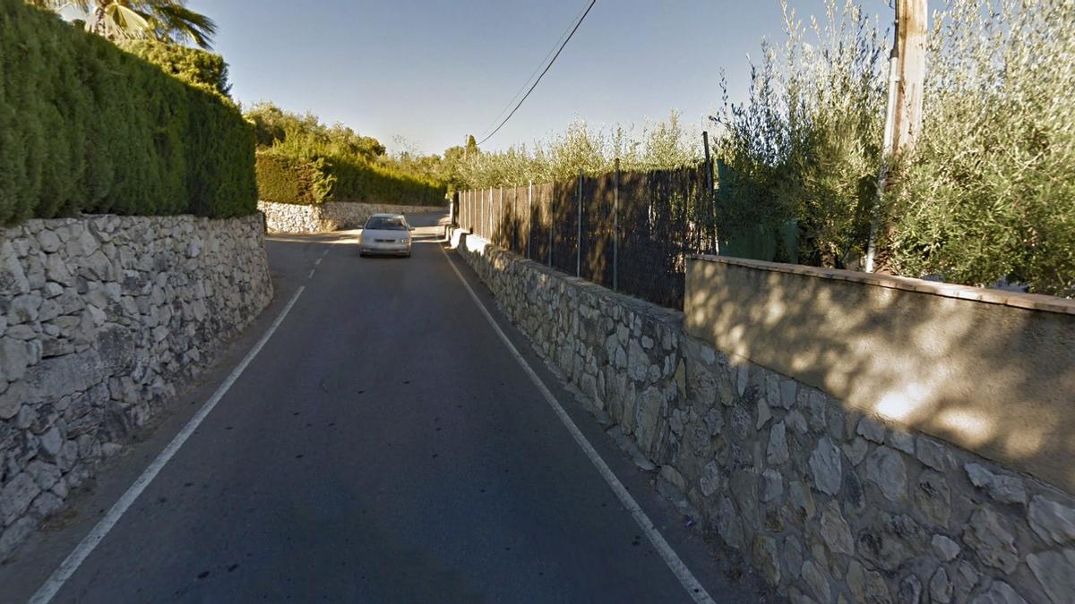 Imagen en Google Maps del Camí dels Pressos, en Ontinyent.