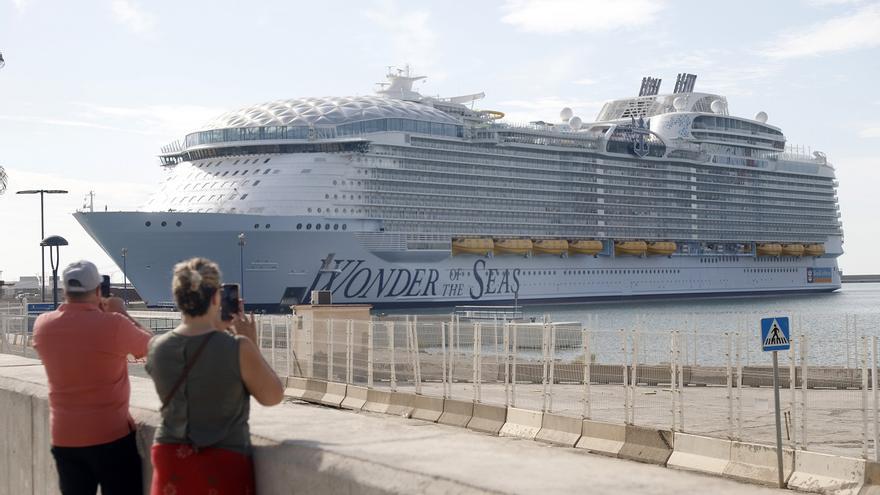 Wonder of the Seas, el crucero más grande del mundo volvió a Málaga