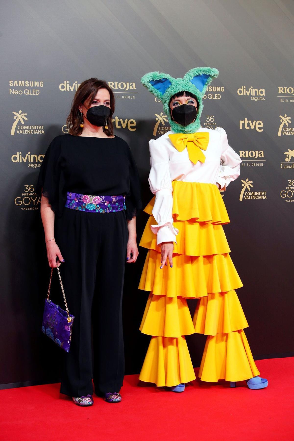 Carla Pereira, en la alfombra roja de los Goya.