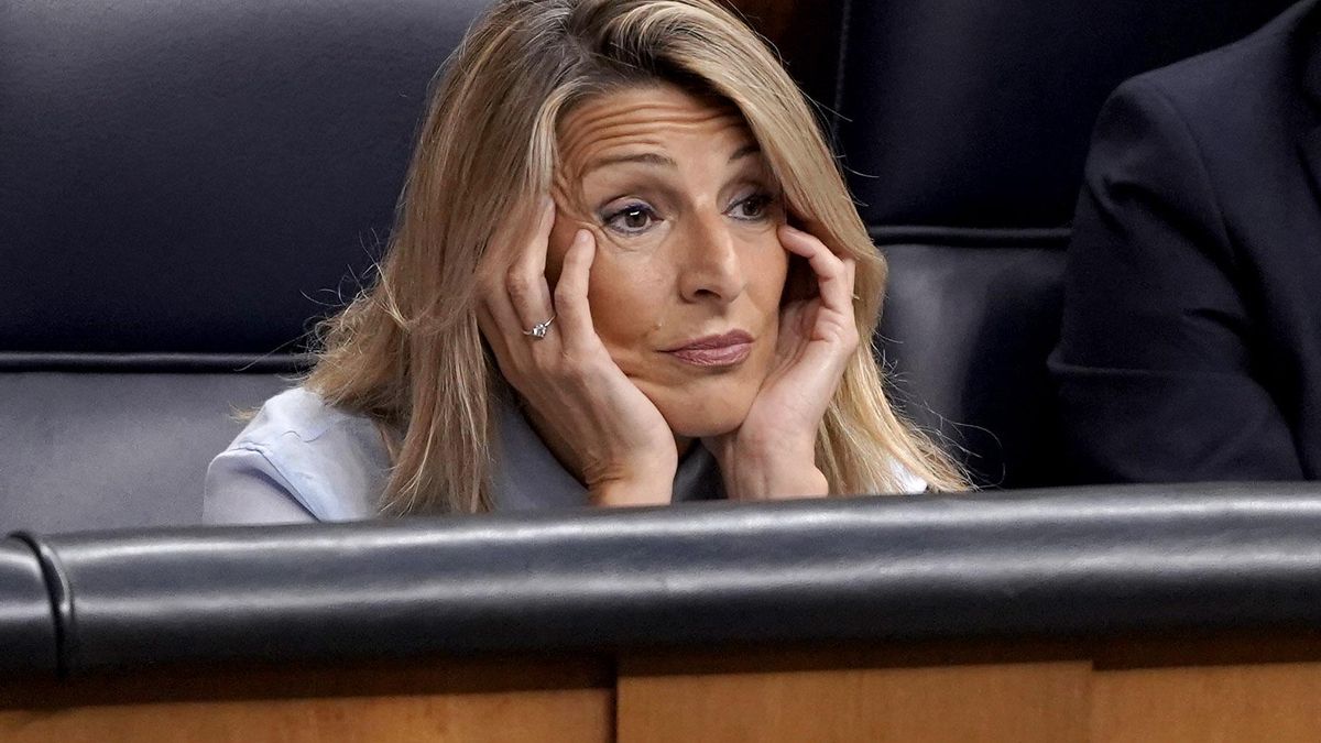Yolanda Díaz, ministra de Trabajo, en el Congreso de los Diputados.