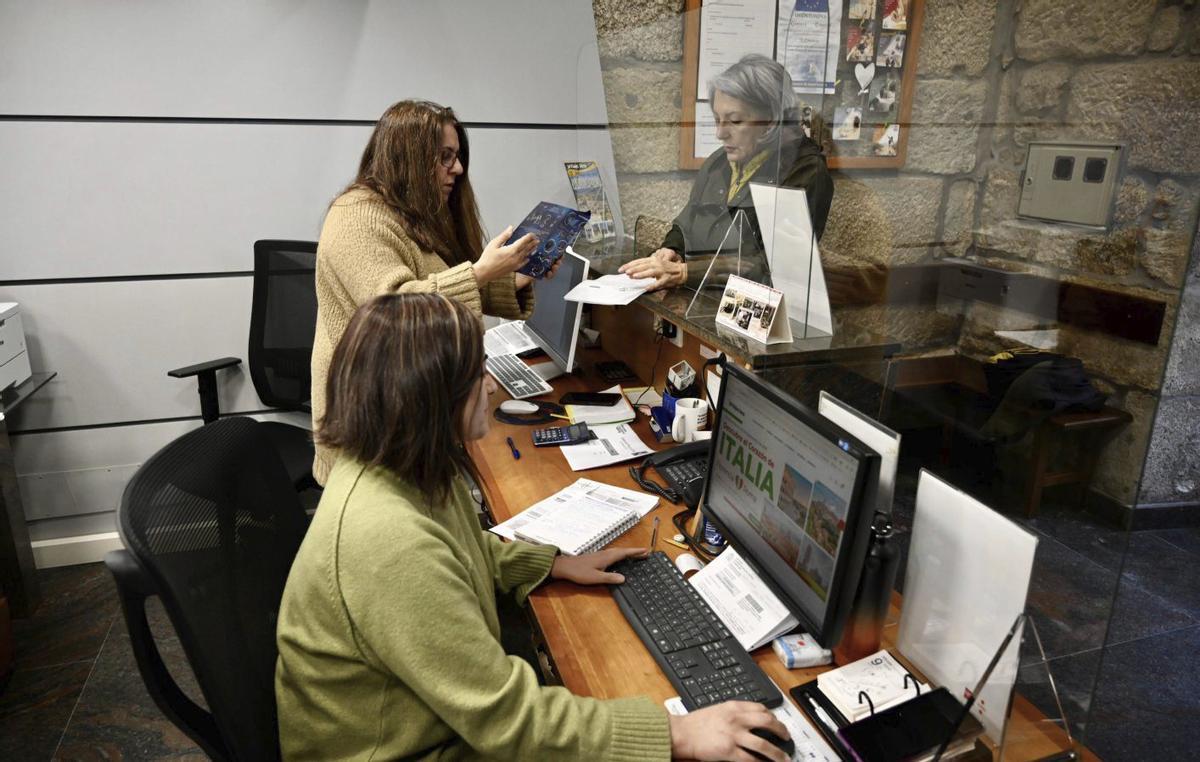 Una agencia de viajes.