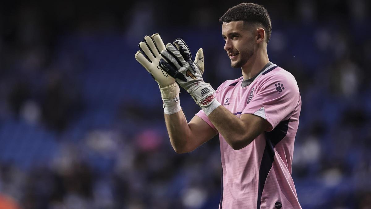 Joan García, en un partido con el Espanyol.
