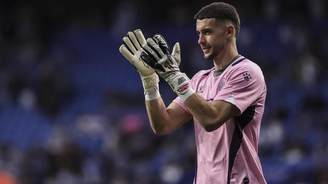 Joan García, en un partido con el Espanyol.