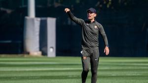 Rafa Márquez, en un entrenamiento del Barça Atlètic en la ciudad deportiva de Sant Joan Despí.