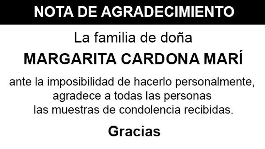 Nota Margarita Cardona Marí