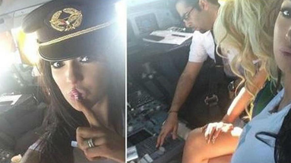 Les imatges que la model Chloe Khan va gravar a la cabina de l’avió