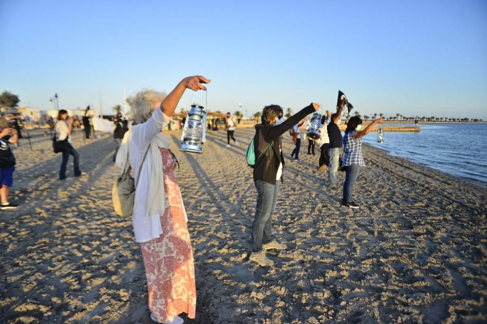 Tercer día consecutivo de protestas por el Mar Menor: Playa Villananitos