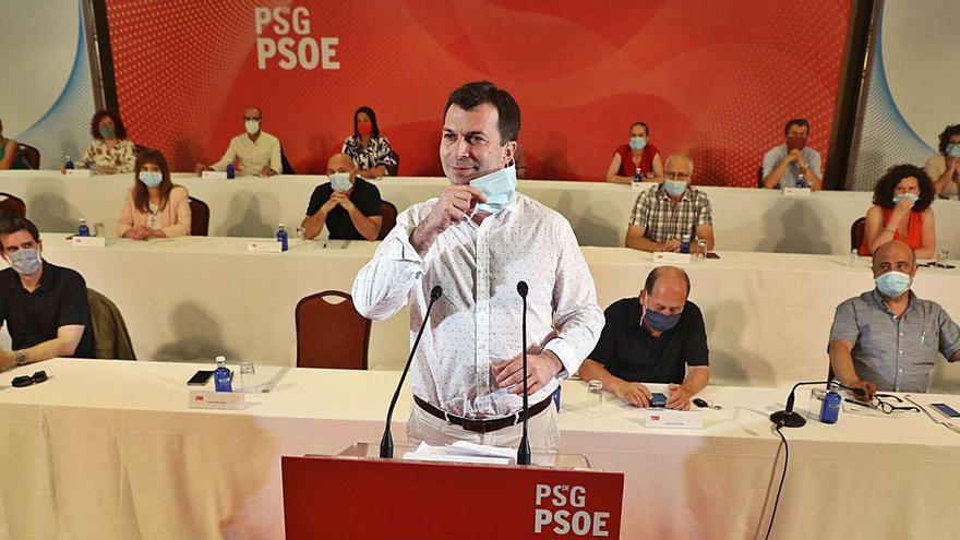 Gonzalo Caballero, ayer en su intervención en el comité nacional del PSdeG.