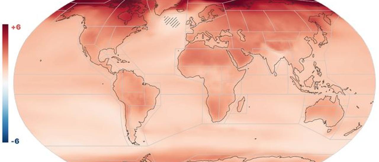 Visualización de los efectos de la crisis climática elaborada por científicos españoles del CSIC para el último informe del IPCC.
