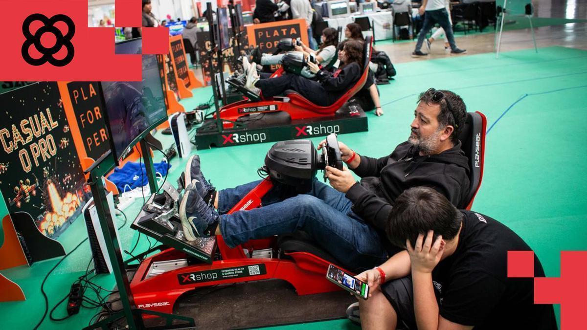 Simuladores de F1 en una anterior edición del SAGA, el Salón del Gaming.