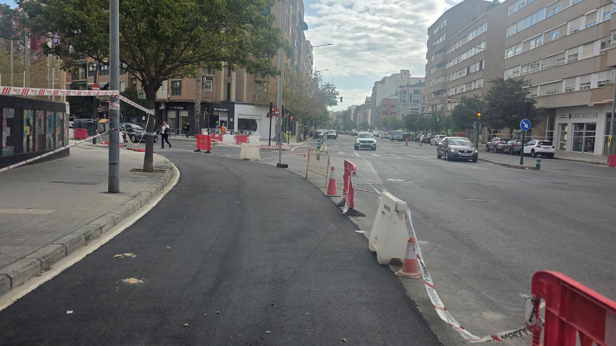 Obras masivas de carriles bici en Patraix y Jesús