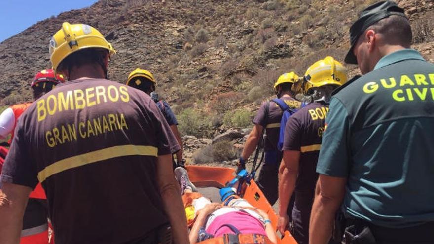 Una senderista, herida en Mogán